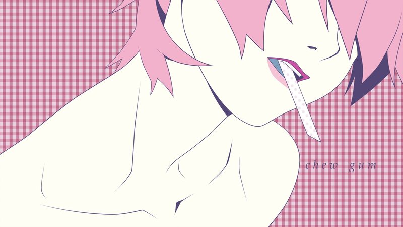 Anime Character Chewing Gum — Pink, Calm