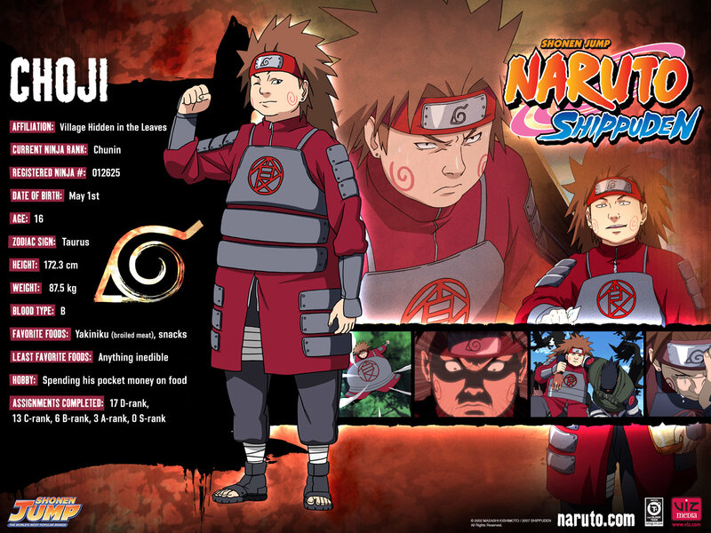 Anime Character Choji — Red, Dramatic