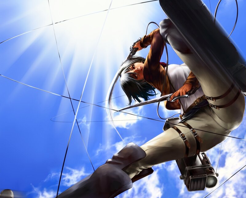 Anime Character Climbing — Blue