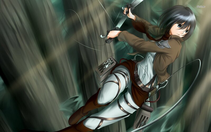 Anime Character Climbing — Brown, Dramatic
