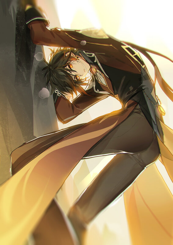 Anime Character Climbing — Brown