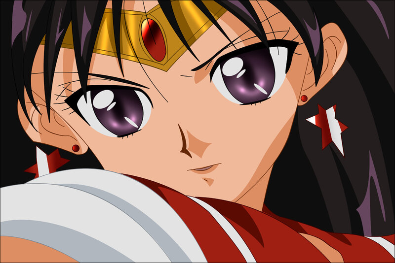 Anime Character Close-up — Black