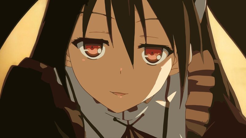 Anime Character Close-up — Brown, Dramatic