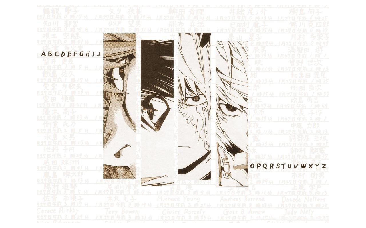 Anime character close-up collage