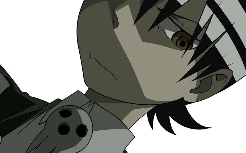 Anime Character Close-up — Gray