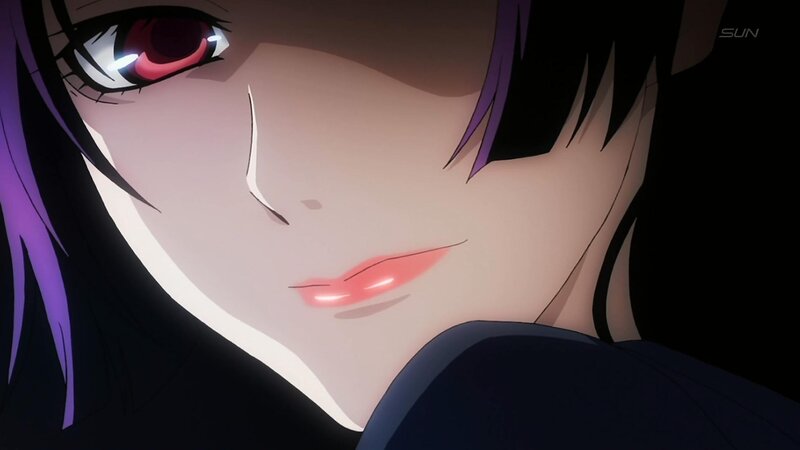 Anime Character Close-up — Purple, Dramatic, Eye, Lip