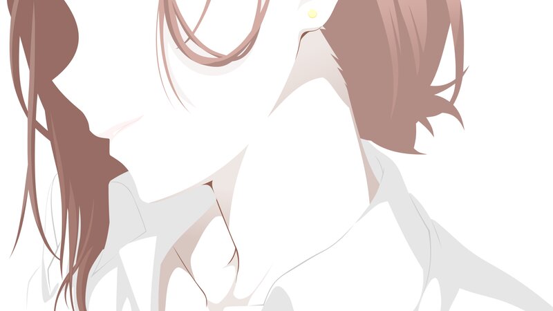 Anime Character Close-up — White