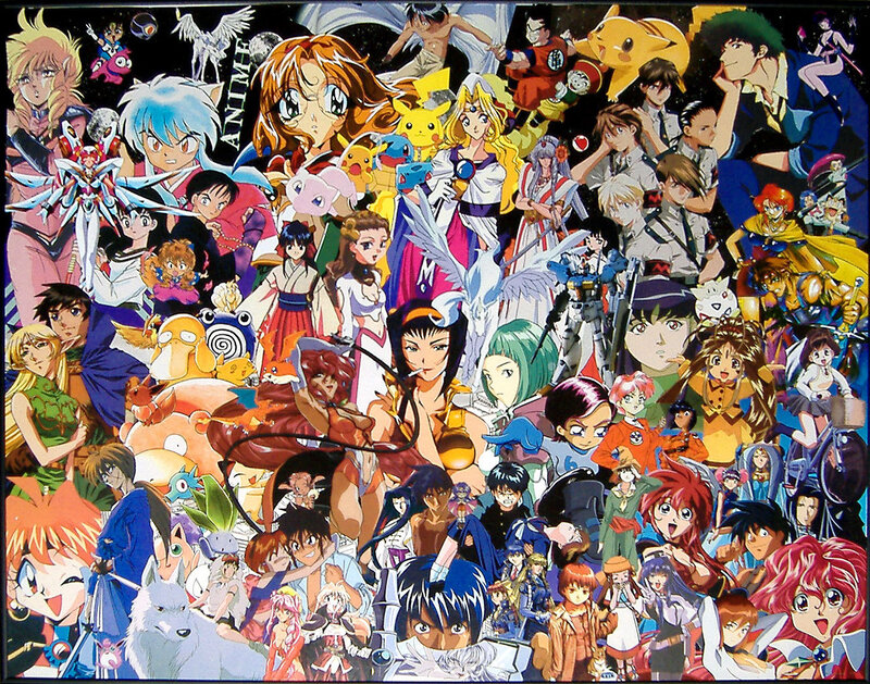 anime character collage