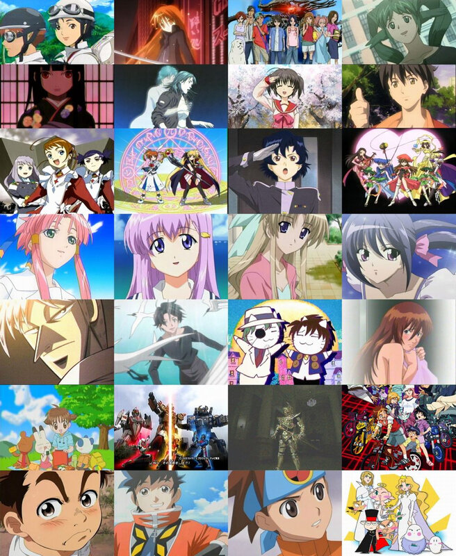 Anime character collage