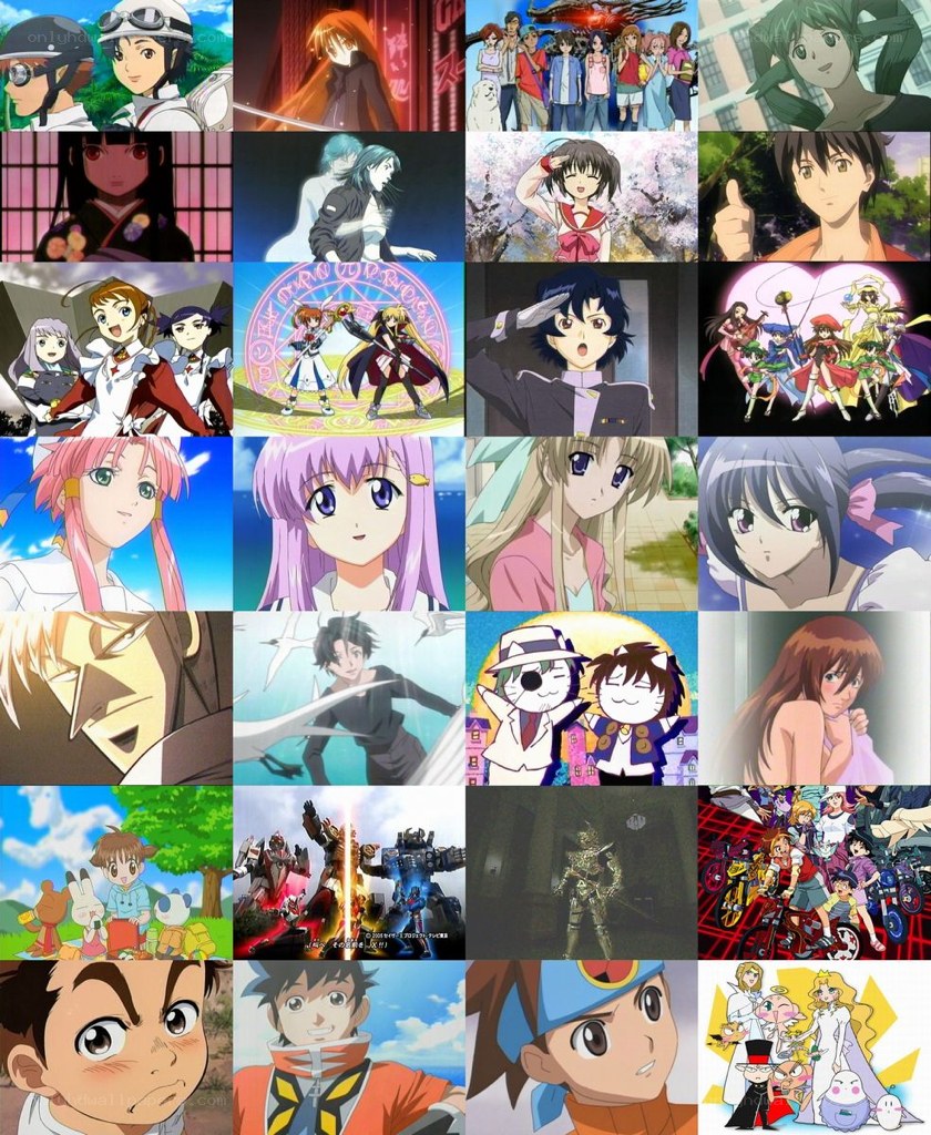 Anime character collage