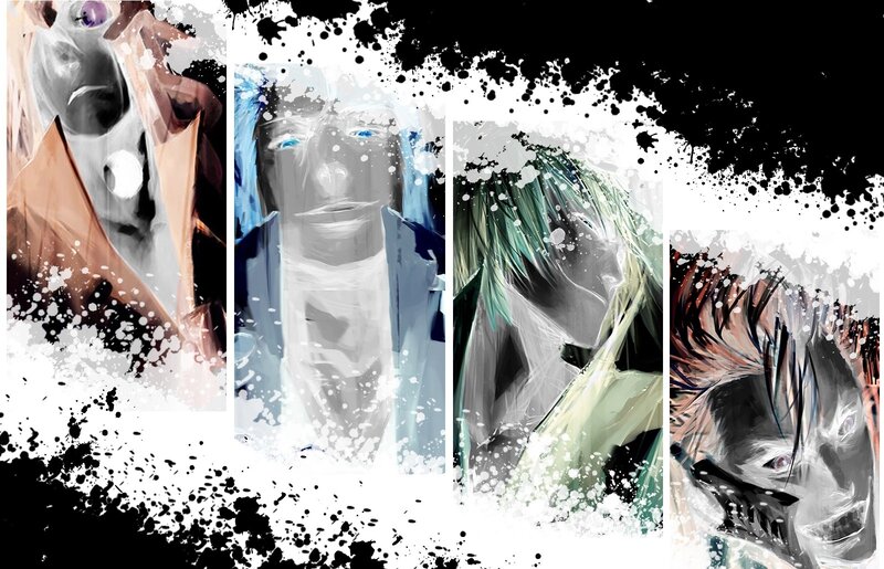 anime character collage
