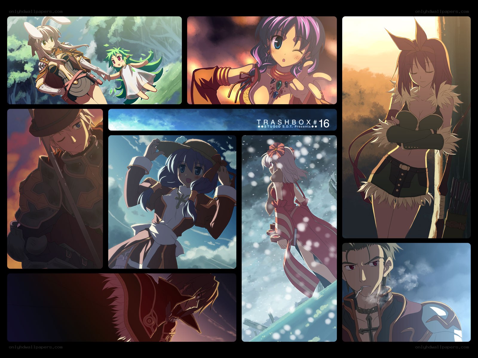 Anime character collage