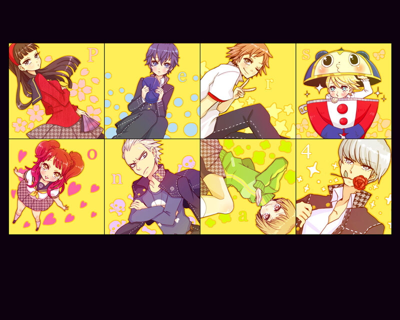 Anime character collage