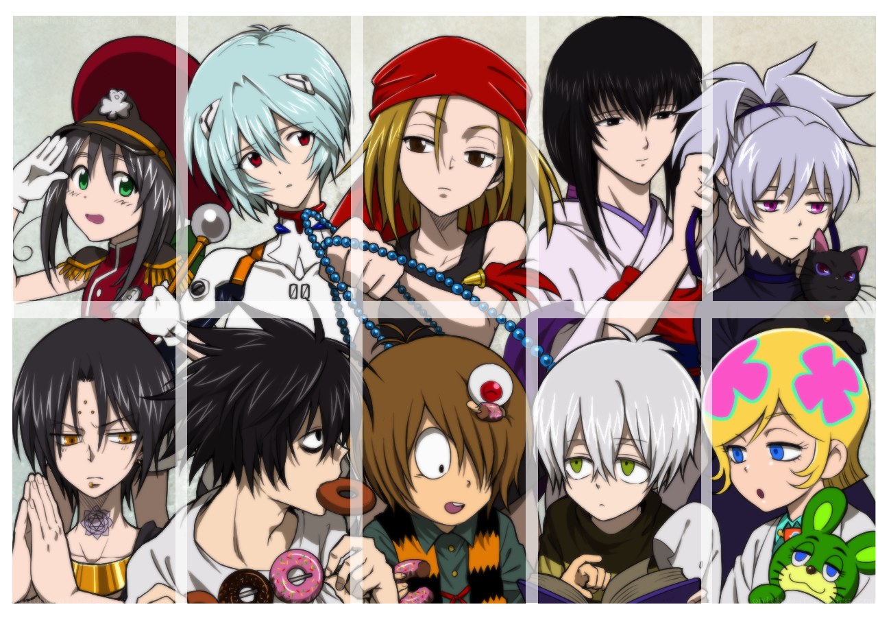 anime character collage