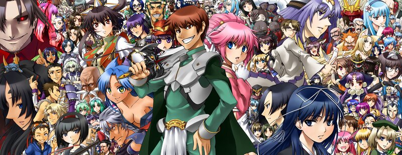 Anime character collage