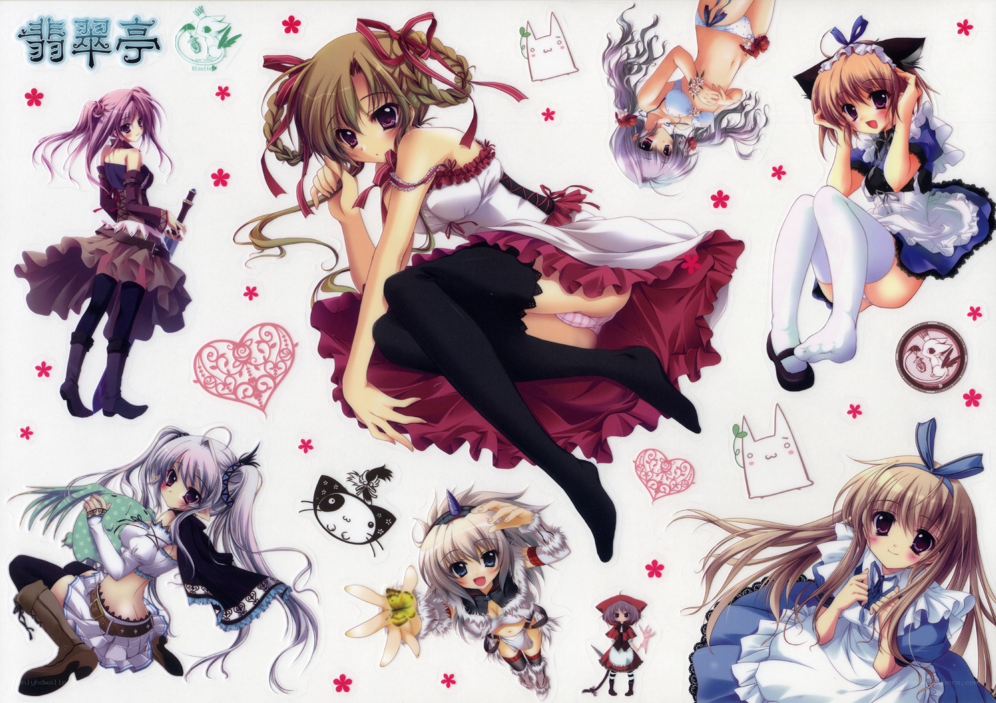 Anime character collage