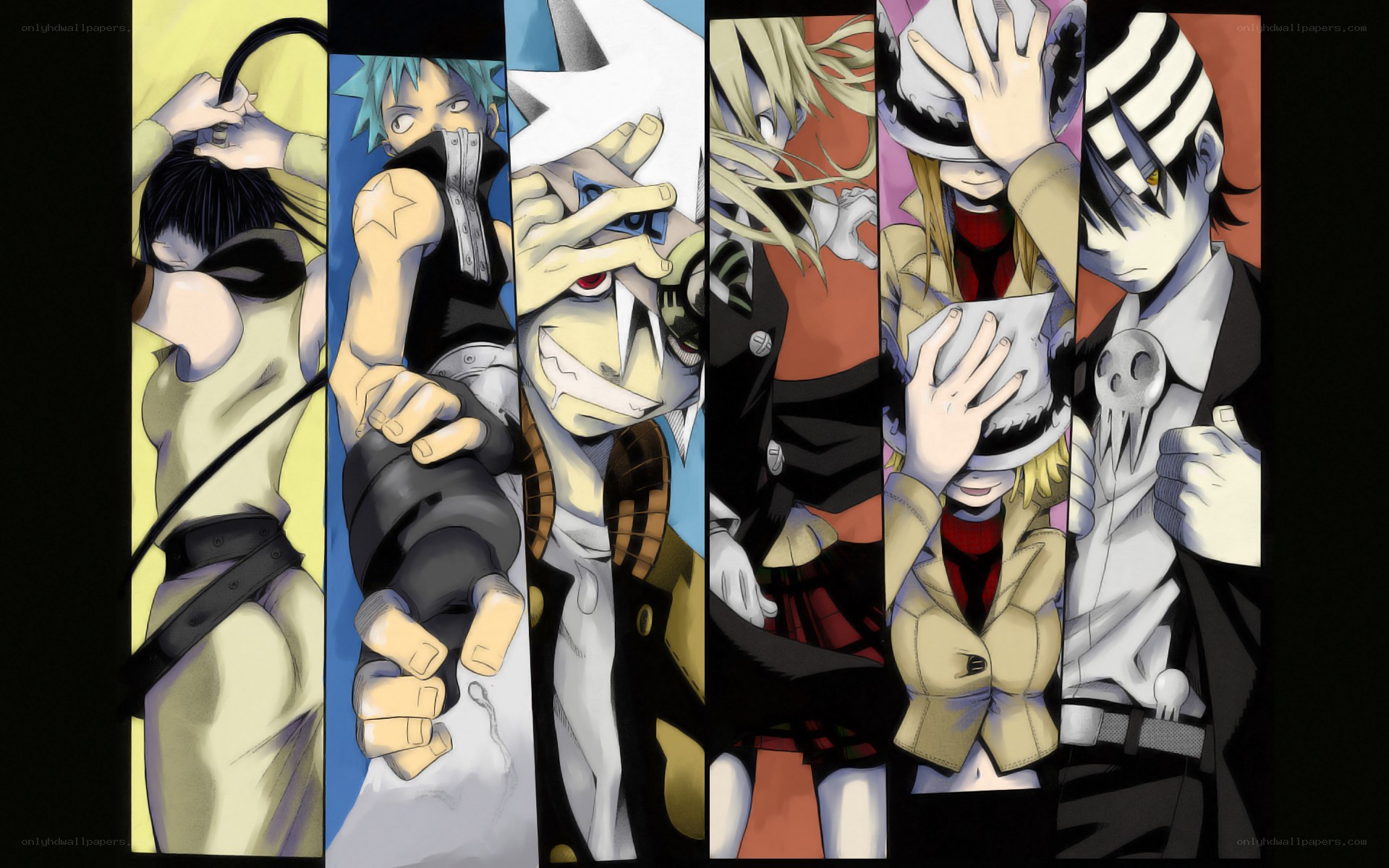 Anime character collage