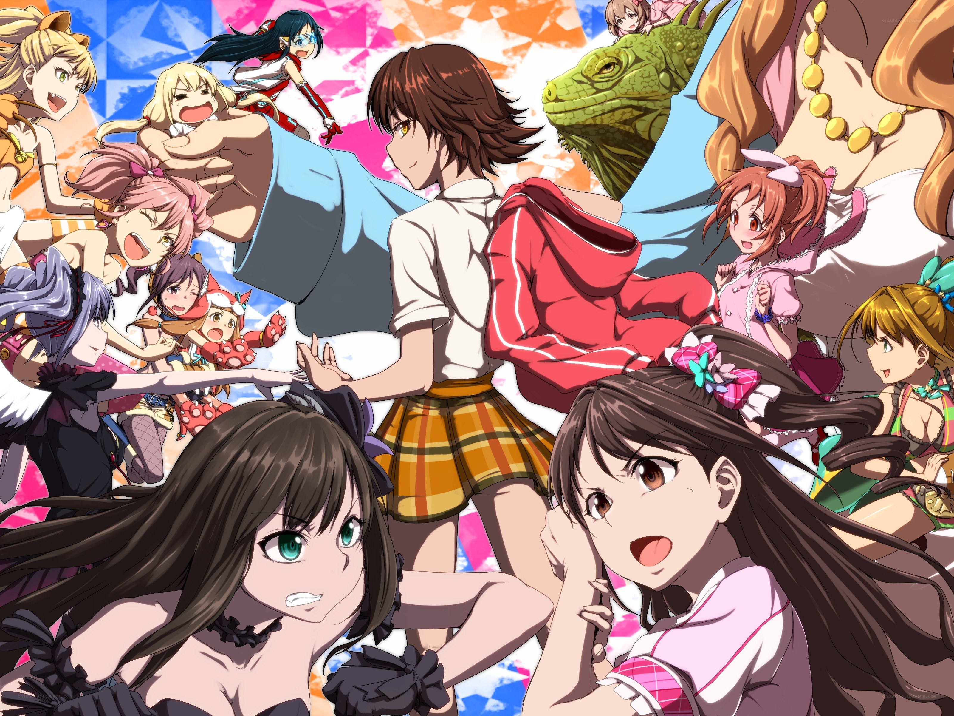 Anime character collage