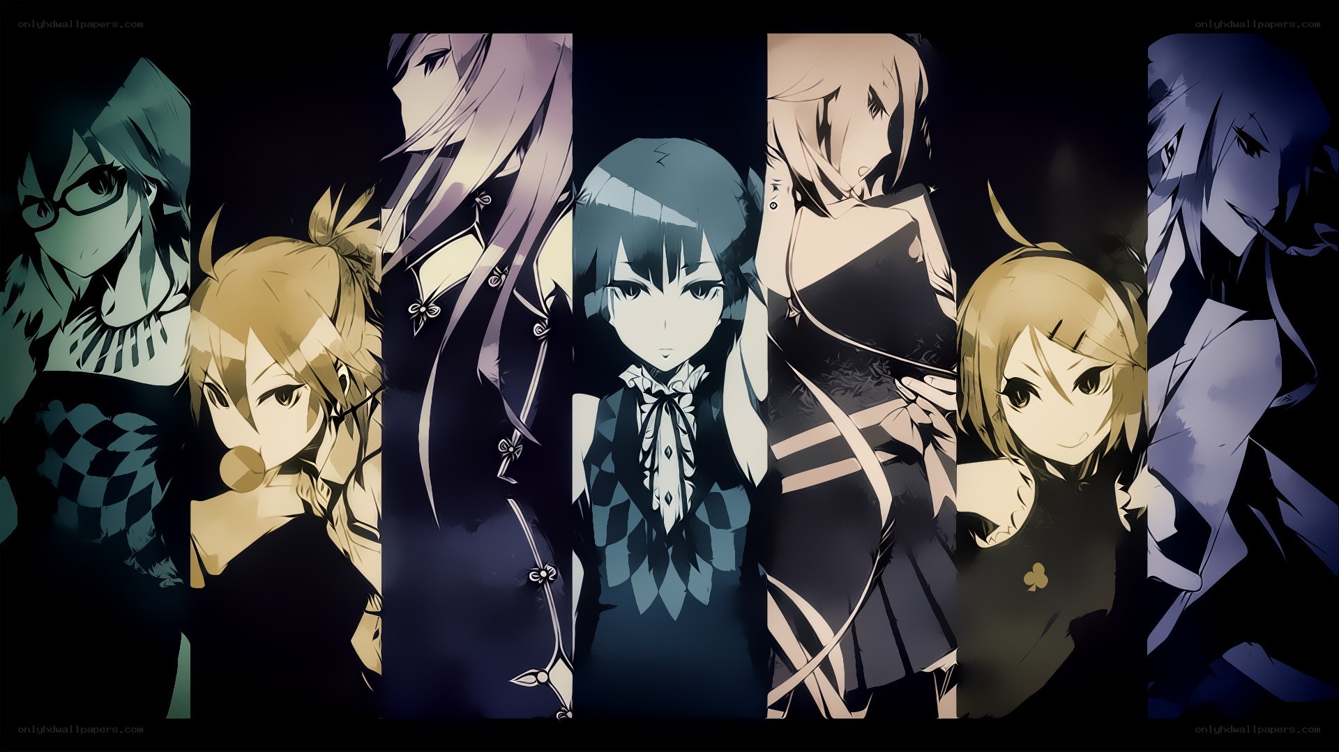 anime character collage
