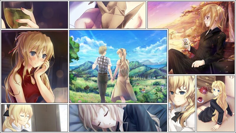 Anime character collage