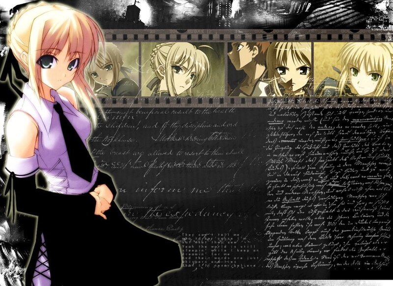 Anime character collage