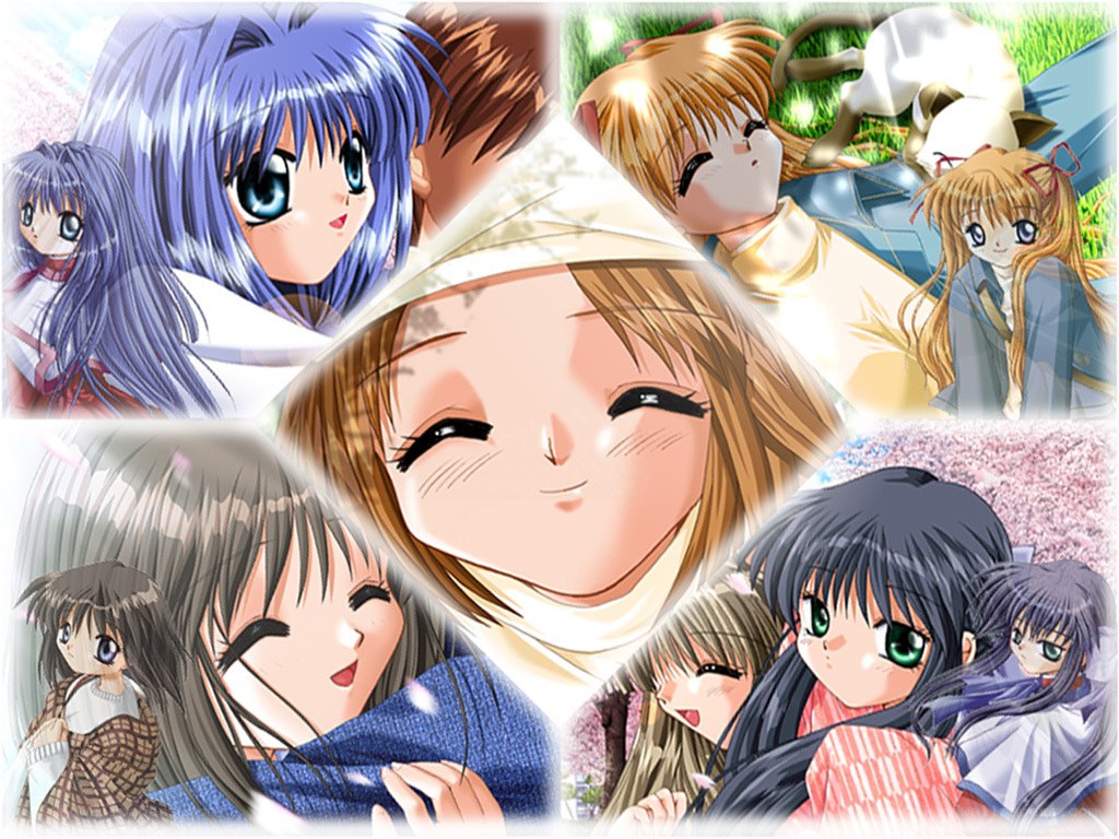 Anime character collage