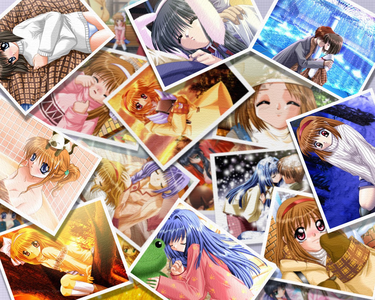 Anime character collage