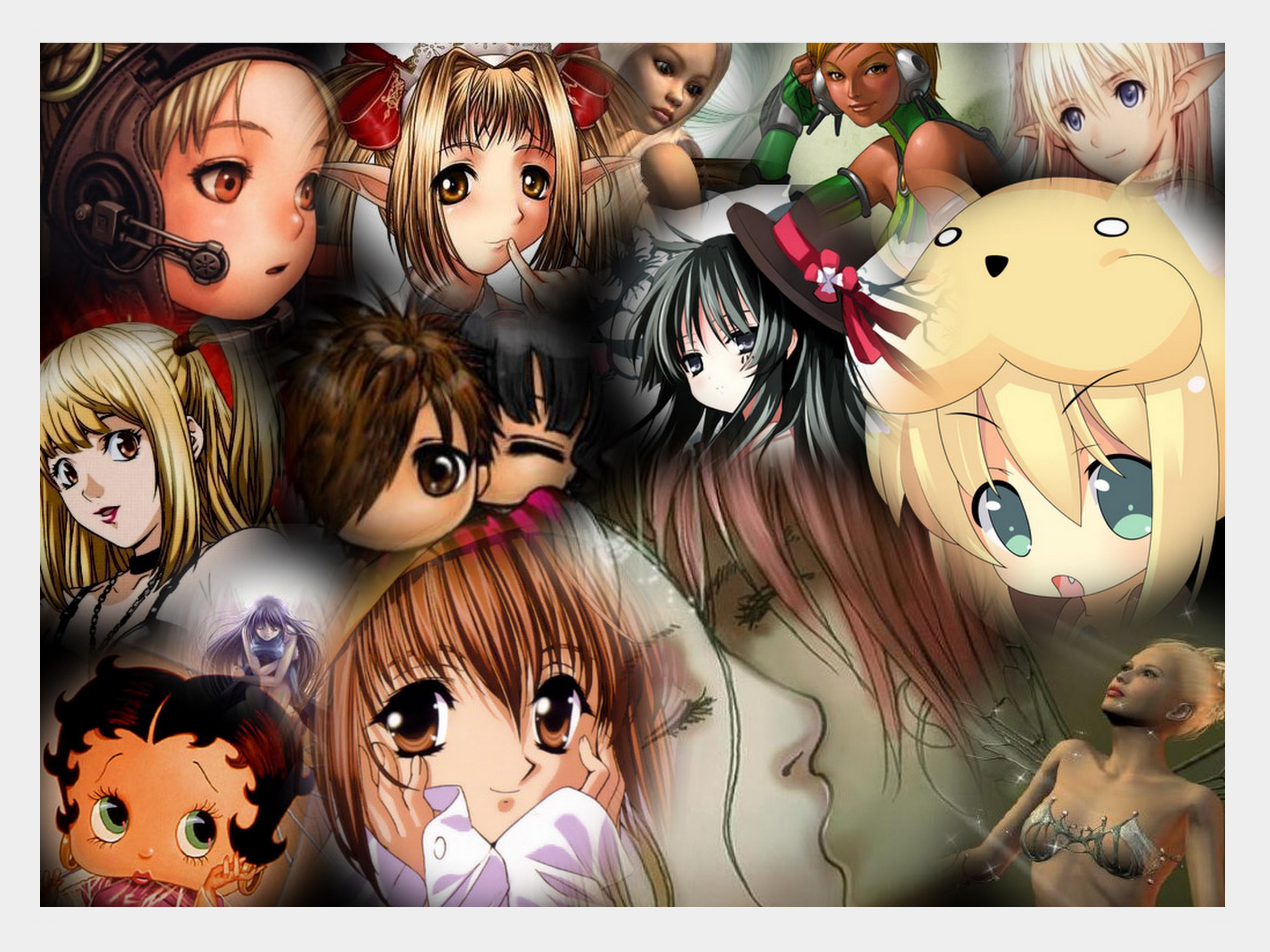 anime character collage