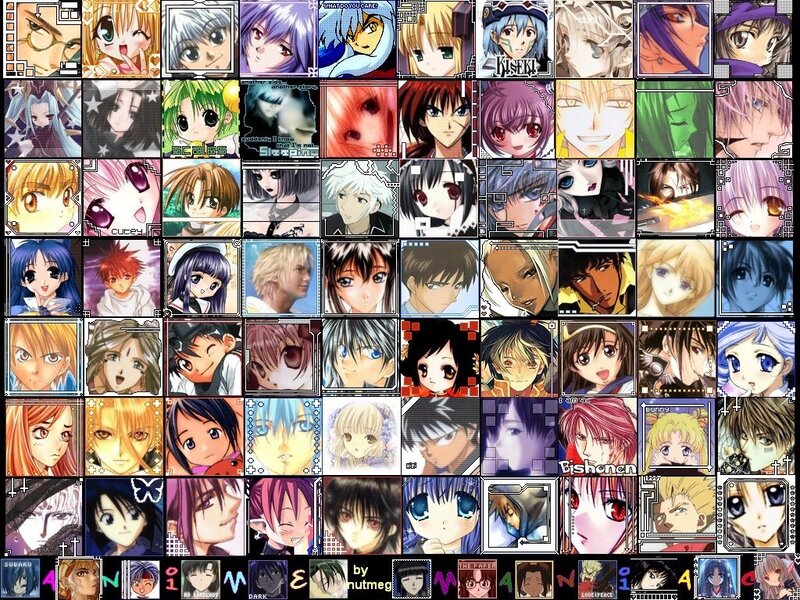 Anime character collage
