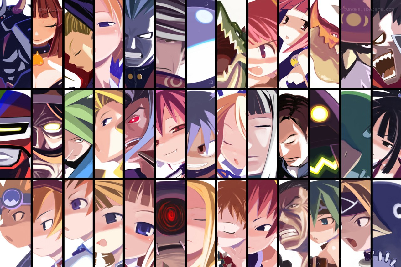 Anime character collage