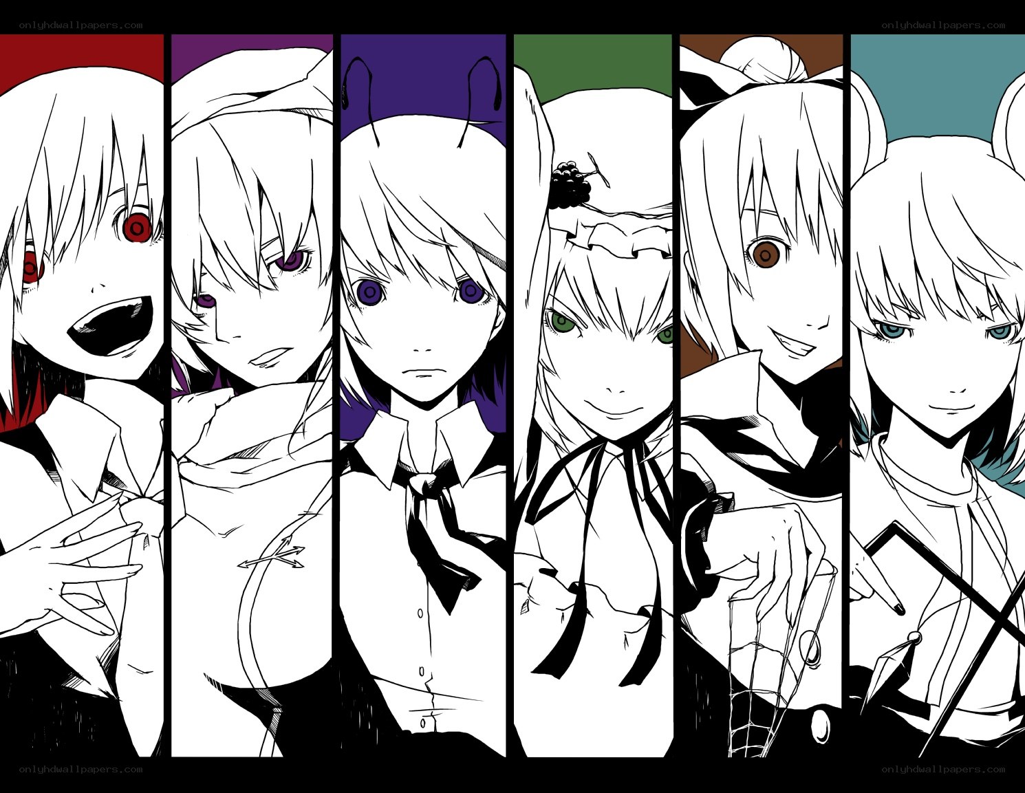 Anime character collage