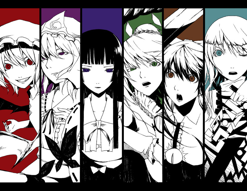anime character collage