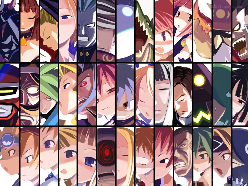 Anime character collage