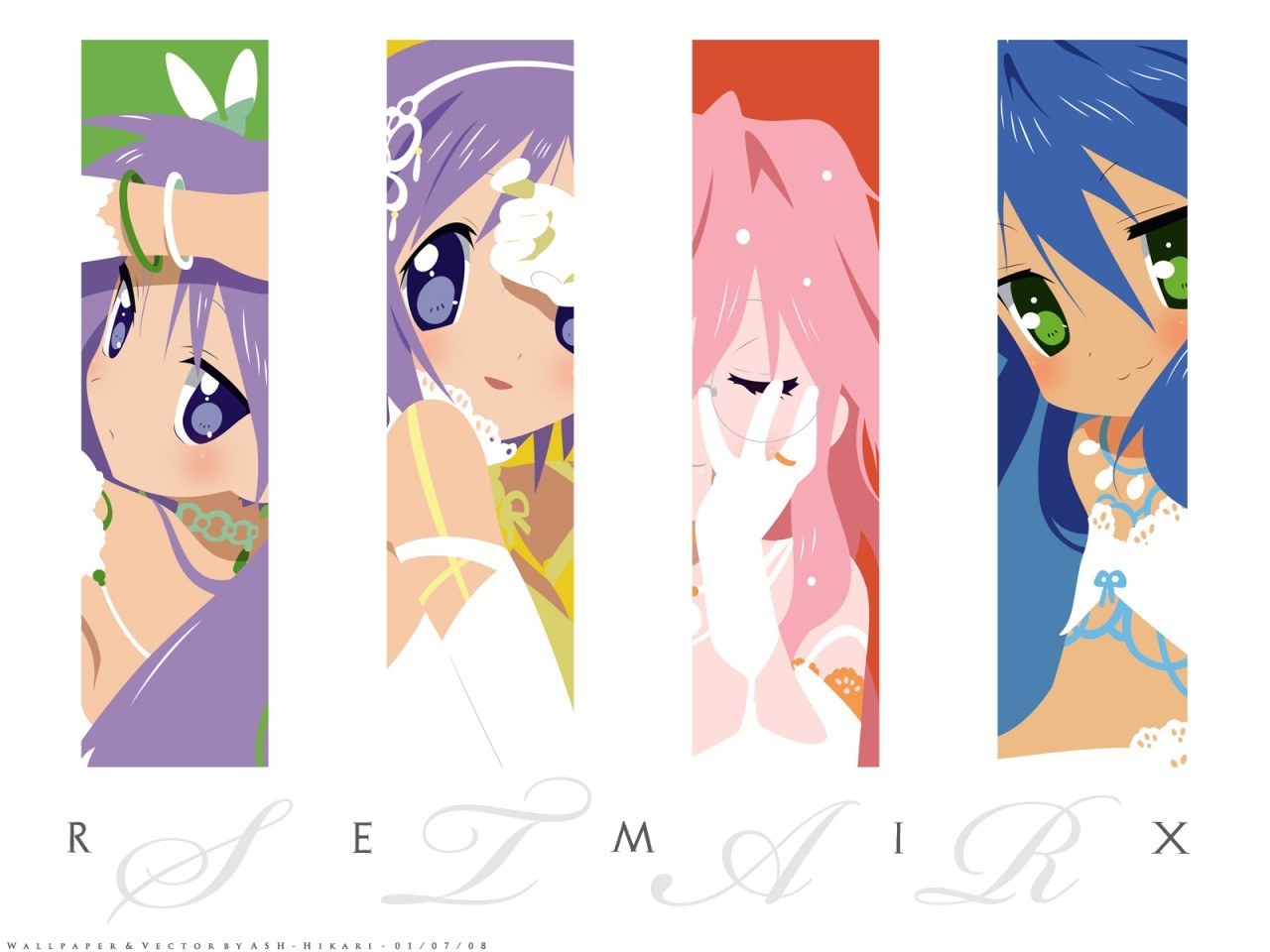 Anime character collage