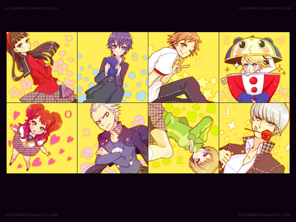 Anime character collage