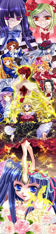 Anime character collage
