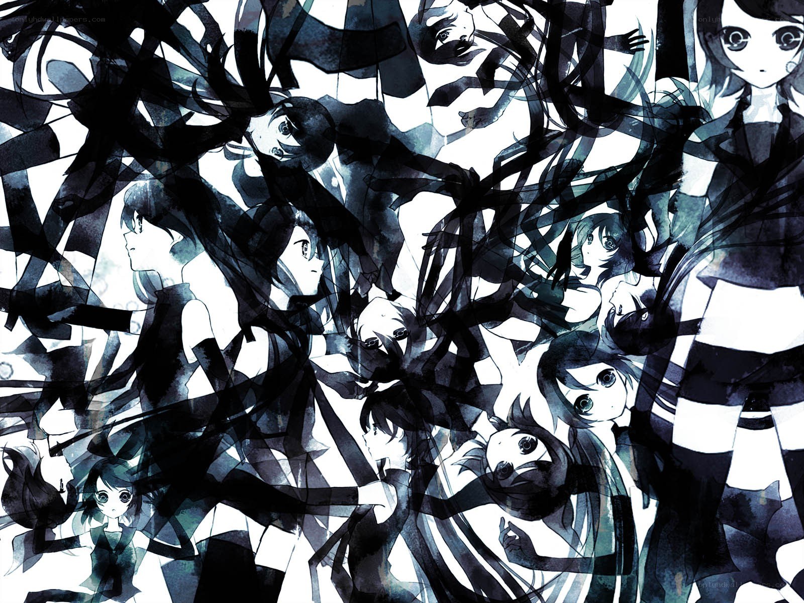 Anime character collage artwork