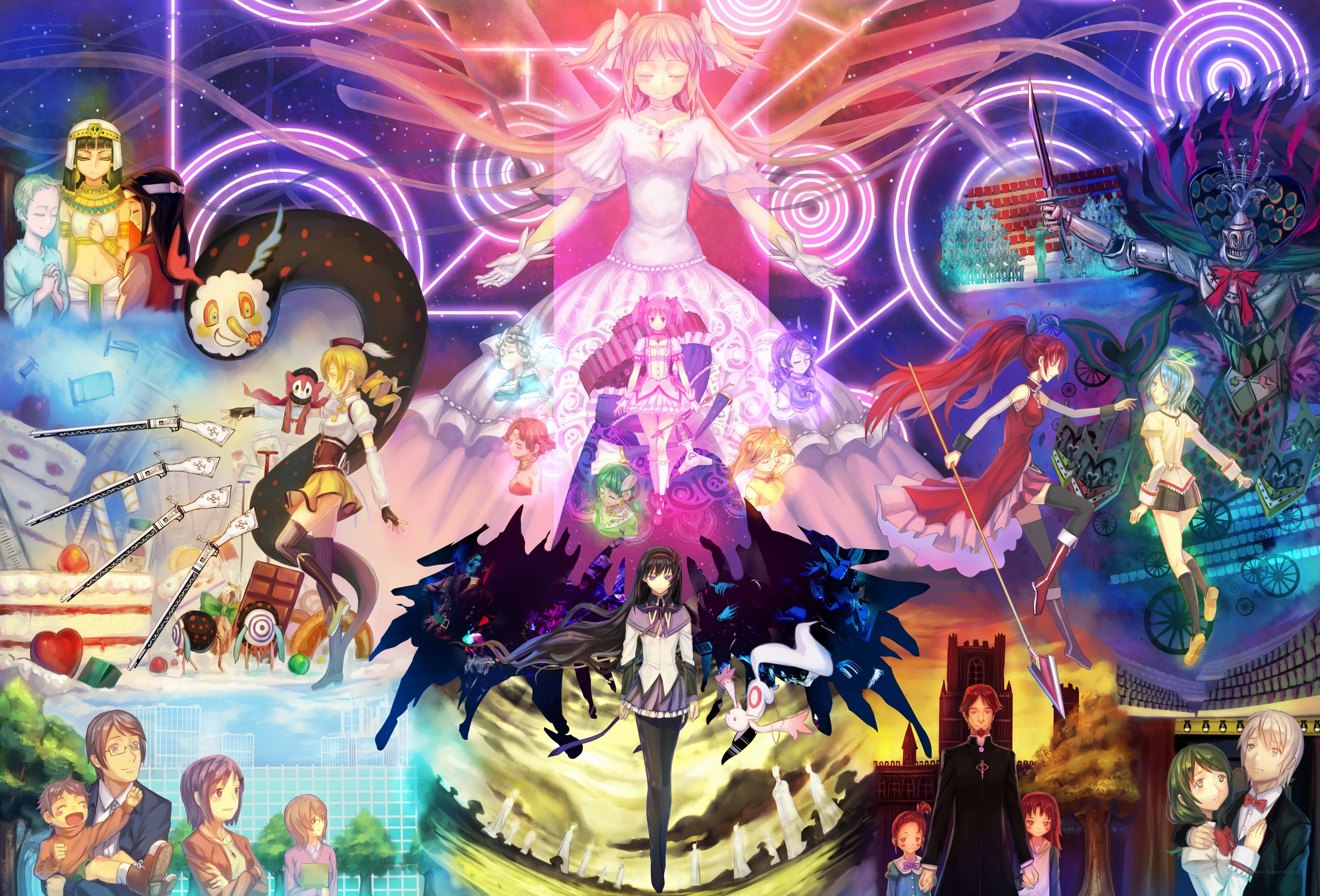 Anime character collage artwork