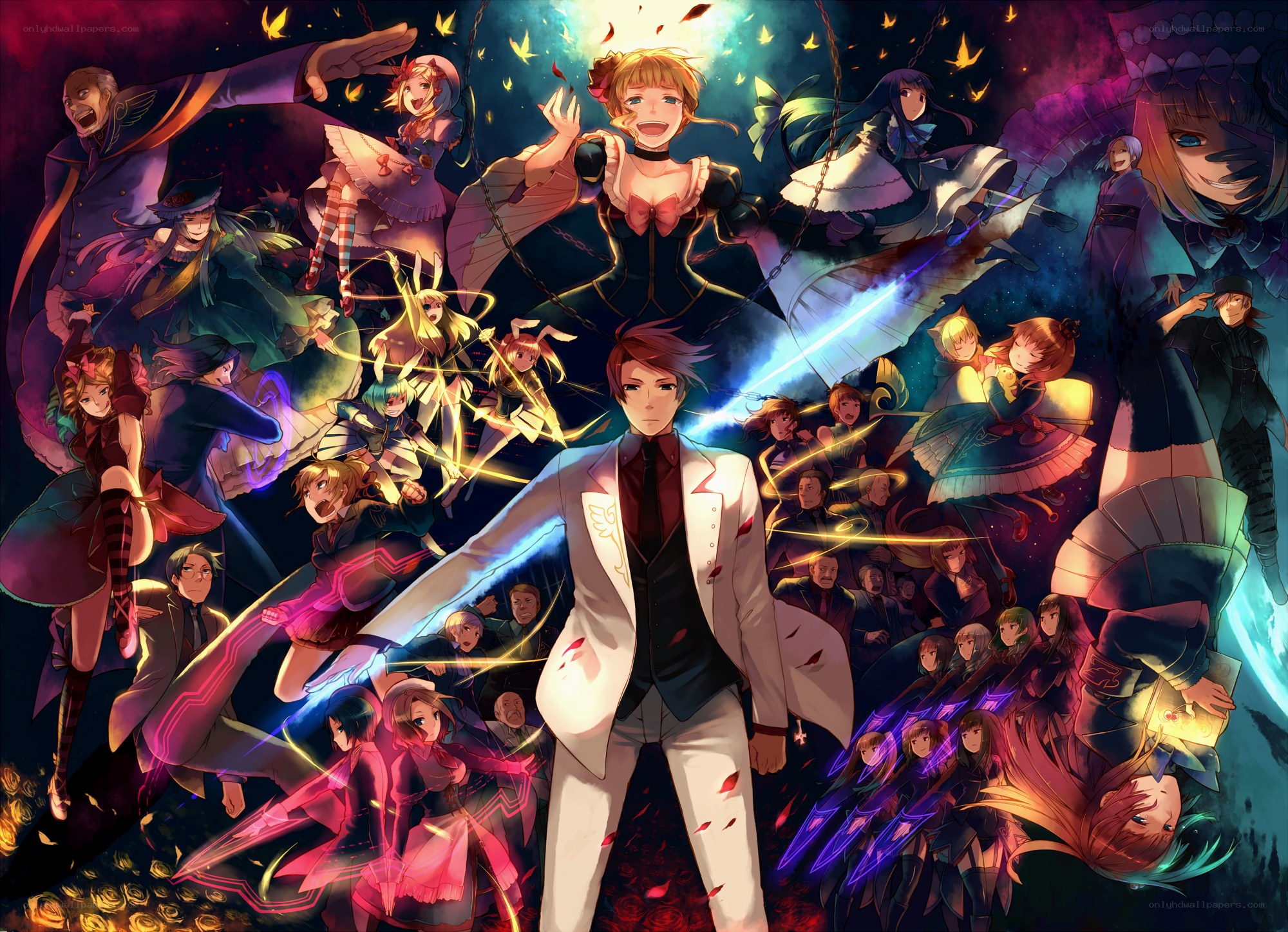 Anime character collage artwork