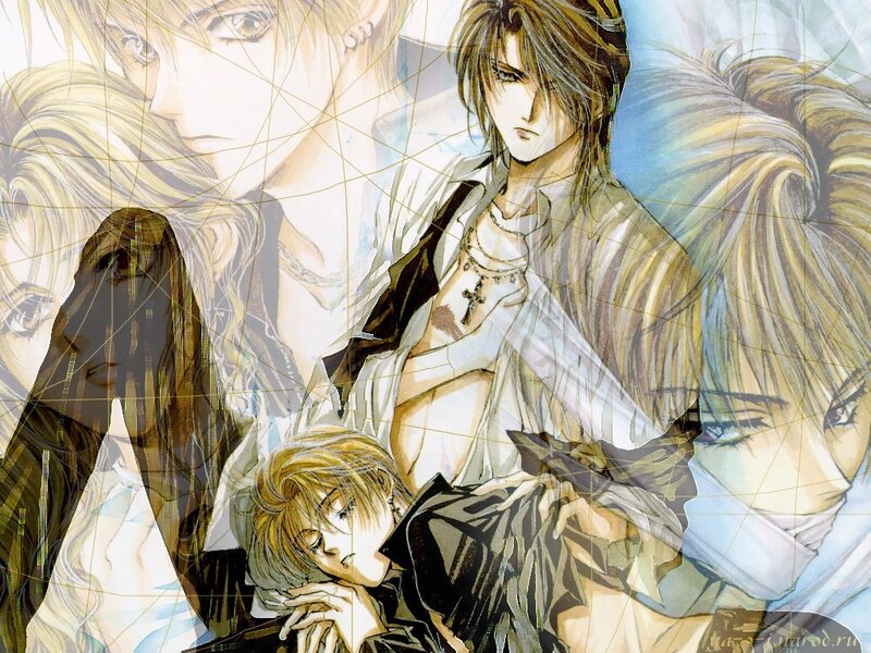 Anime character collage artwork