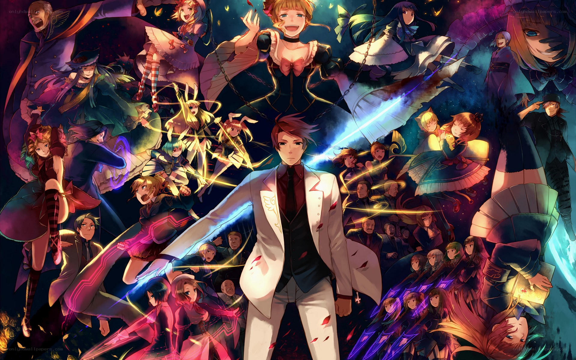 Anime character collage artwork