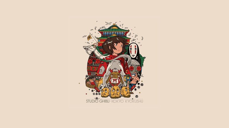 Anime Character Collage — Beige