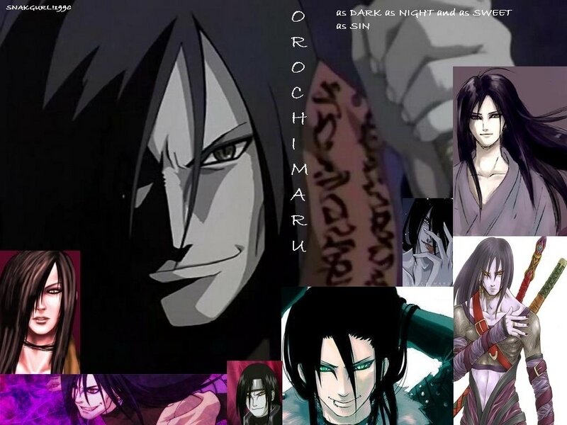 Anime Character Collage — Black, Dark, Dramatic