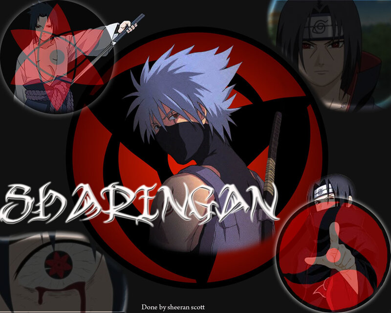 Anime Character Collage — Black, Dramatic, Digital Art