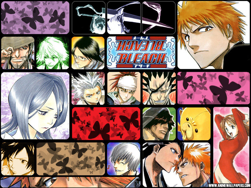 Anime Character Collage — Black, Dramatic, Manga, Characters, Butterflies, Swords