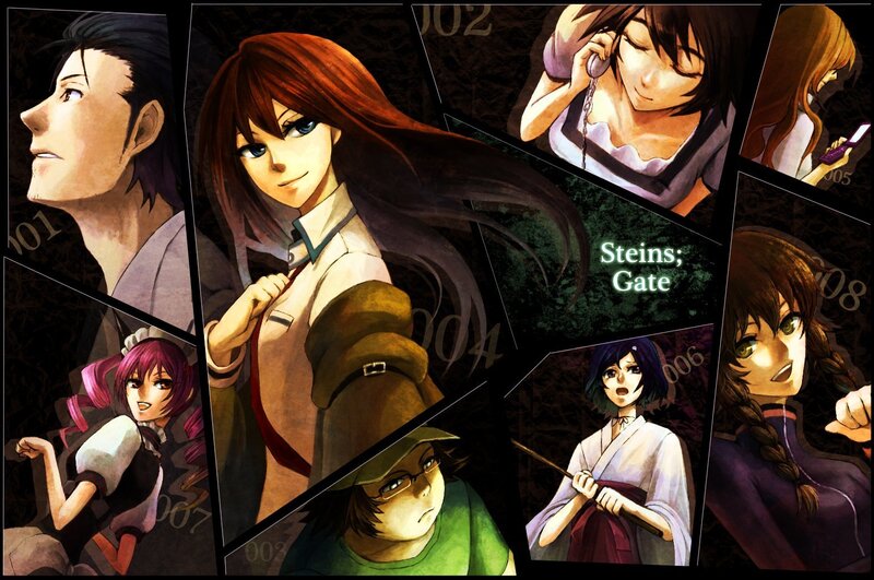 Anime Character Collage — Black, Dramatic, Manga, Characters