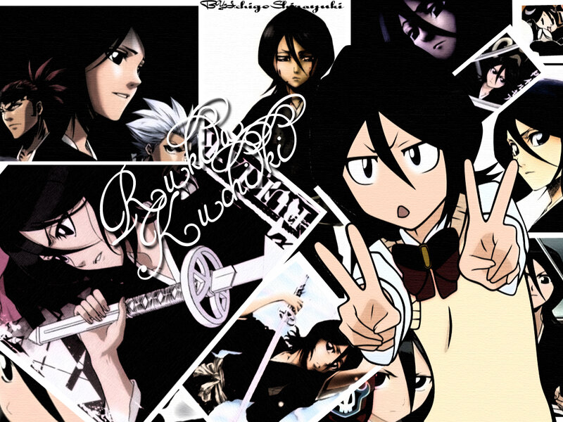 Anime Character Collage — Black, Dramatic, Manga, Sword