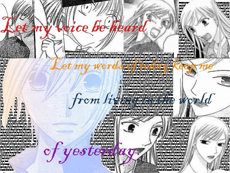 Anime Character Collage — Black, Dramatic, Manga, Text, Manga Panels