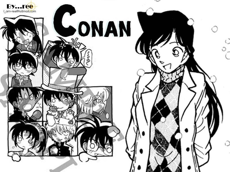 Anime Character Collage — Black, Playful, Manga