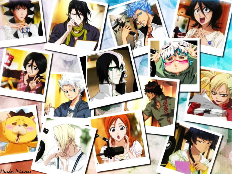 Anime Character Collage — Blue, Dynamic, Characters